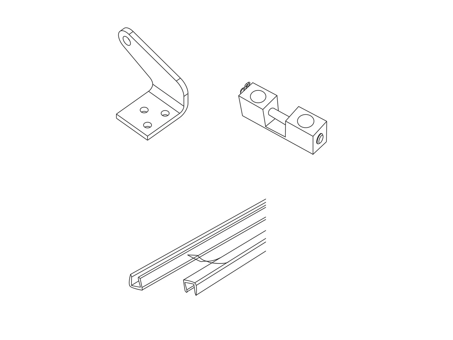 WAZ 102 - Bracket set for sash mounting